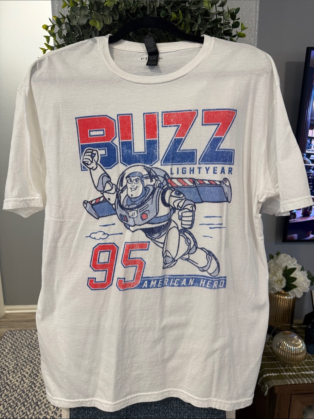Buzz Lightyear Graphic Tee - White Short Sleeve - Never Worn